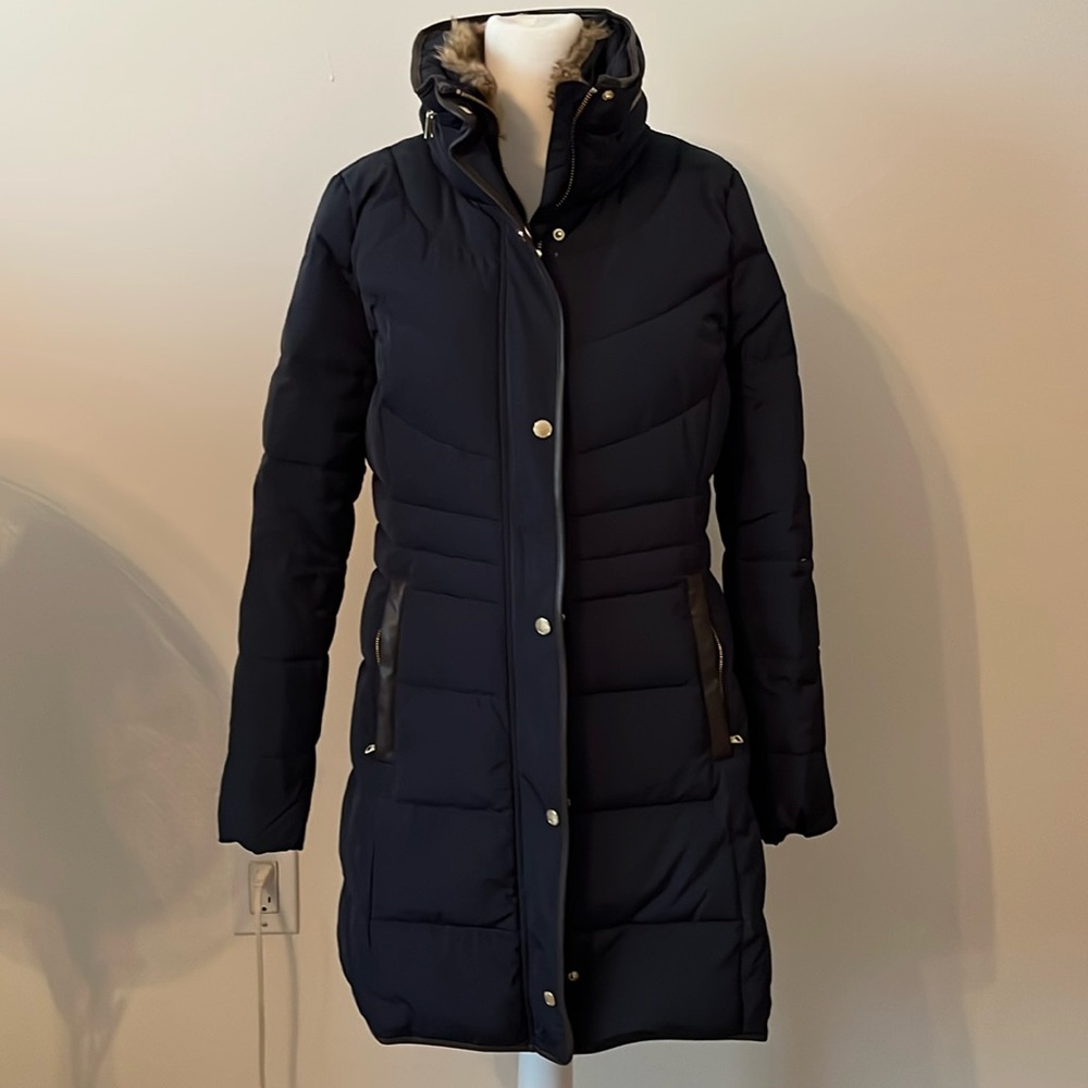 Cole Haan Navy Blue Puffer Coat